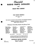 Previous Page - Supplement to Parts and Accessories Catalog P&A 39 October 1960