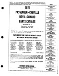 Previous Page - Parts and Accessories Catalog P&A 30M October 1970